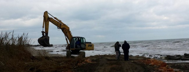 Barletta – Erosione della costa di ponente, sopralluogo di Sindaco e tecnici