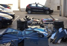 Barletta – Trasportava nel furgone parti meccaniche e di carrozzeria di due auto cannibalizzate