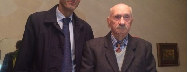 Trani – Il sindaco augura buon compleanno a Nicola Oreste: 104 anni