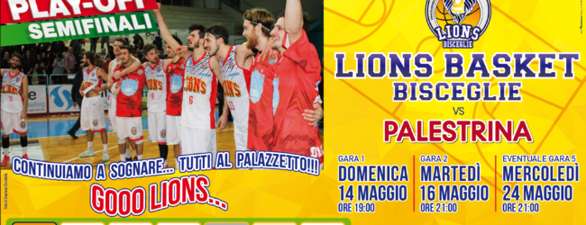 Bisceglie – Lions: il calendario della serie di semifinale con Palestrina