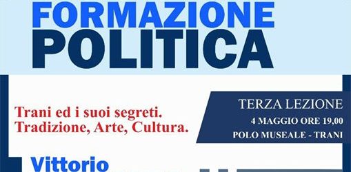 Trani – Dopo il successo delle prime due lezioni, torna la scuola di formazione