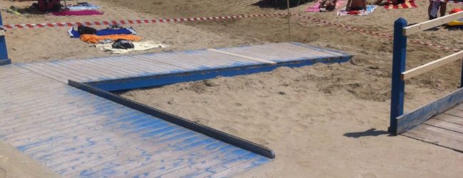 Trani – Stamattina consegna pedana accesso spiaggia Colonna