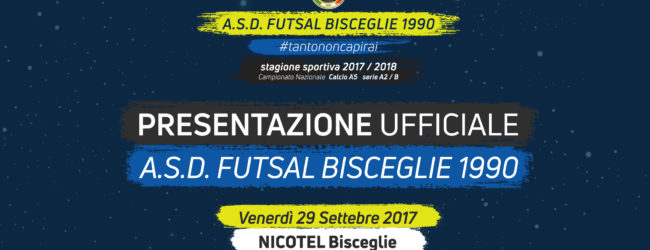 Venerdì 29 settembre il Futsal Bisceglie si presenta alla città