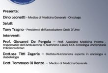 Andria – Oggi incontro: prevenzione dei tumori a tavola