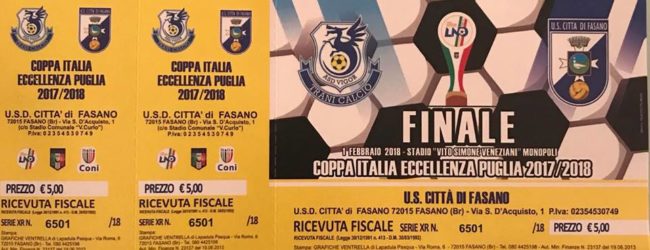 Calcio Eccellenza – Finale Coppa Italia Trani-Fasano si gioca il 1 febbraio a Monopoli