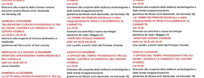 Canosa di Puglia – Natale In…Archeologia 2018: vivi l’emozione del Presepe Vivente, assapora la tradizione e scopri l’archeologia