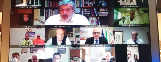 Presidente Emiliano in videoconferenza con l’ASL BT. VIDEO