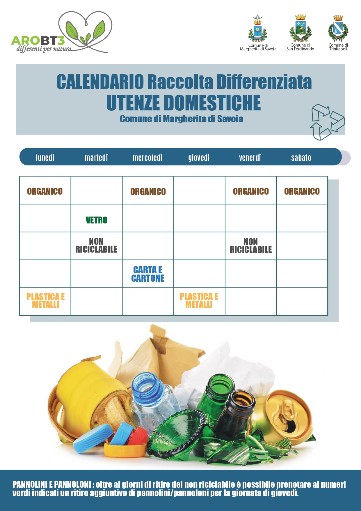 Raccolta differenziata: dal 1° febbraio cambia la calendarizzazione -  Comune di Guspini